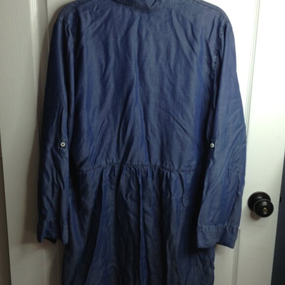 Tommy Bahama smock top/Tunic; "M/L" Blue, Lightweight, Chic over tights - dress! - Picture 2 of 3